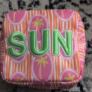 Kenz Kustomz Pink and Orange Patterned Pouch